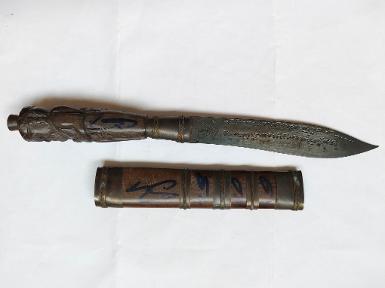 มีดครูด้ามพ่อปู่ฤๅษี ด้ามไม้ฝักไม้ วัดเลียบบำรุงราษฎร์ ปี2539 สร้างน้อย 108 ด้าม หลวงปู่สรวงร่วมเสก